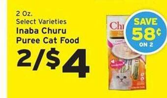 Hannaford Inaba Churu Puree Cat Food offer