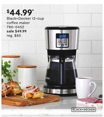 JC Penney Black+decker 12-cup Coffee Maker offer