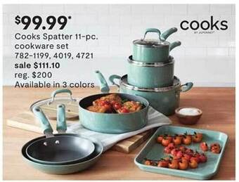 JC Penney Cooks Spatter 11-pc Cookware Set offer