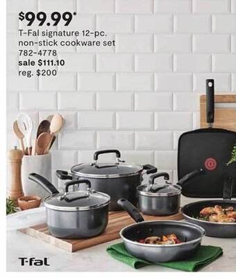 JC Penney T-fal Signature 12-pc Non-stick Cookware Set offer
