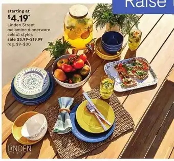 JC Penney Linden Street Melamine Dinnerware offer