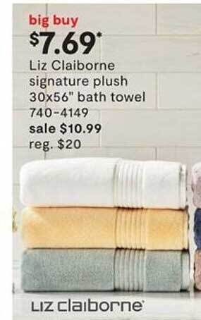 JC Penney Liz Claiborne Signature Plush 30x56 offer