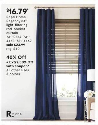 JC Penney Regal Home Regency 84 offer
