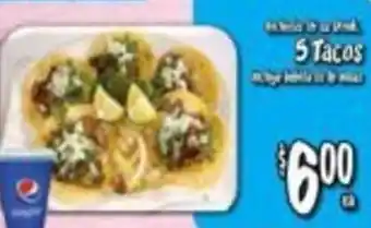 Fiesta Foods 5 Tacos offer
