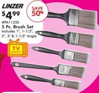 Valu Home Centers Linzer 5 Pc. Brush Set offer