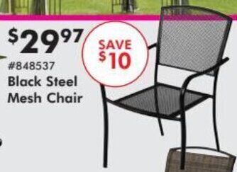 Valu Home Centers Black Steel Mesh Chair offer