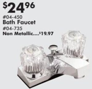 Valu Home Centers Bath Faucet offer