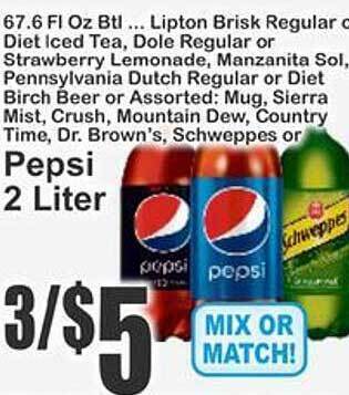 Key Food Pepsi 2 Liter offer