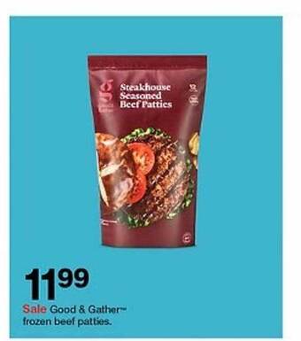 Target Good & Gather Frozen Beef Patties offer