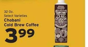 Hannaford Chobani Cold Brew Coffee offer