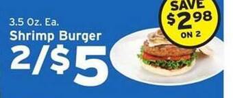 Hannaford Shrimp Burger offer