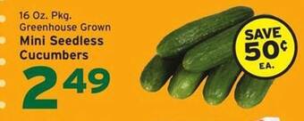 Hannaford Mini Seedless Cucumbers offer