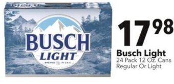 Cash Wise Busch Light 12 oz. offer