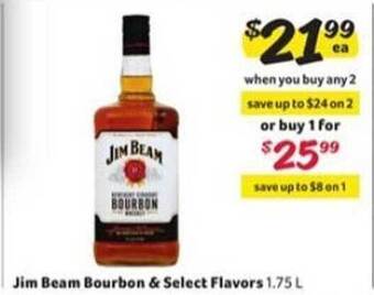 Winn Dixie Jim Beam Bourbon & Select Flavors offer