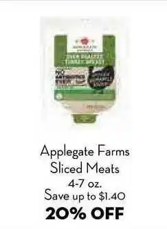 Bristol Farms Applegate Farms Sliced Meats offer
