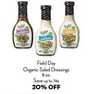 Bristol Farms Field Day Organic Salad Dressings offer