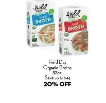 Bristol Farms Feidl Day Organic Broths 20% Off offer