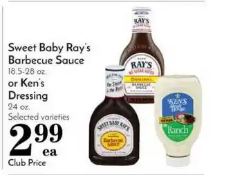 Pavilions Sweet Baby Ray's Barbecue Sauce, Or Ken's Dressing offer