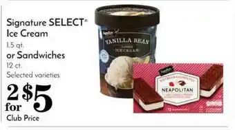 Pavilions Signature Select Ice Cream, Sandwiches offer