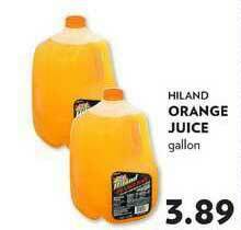 Reasors Hiland Orange Juice offer