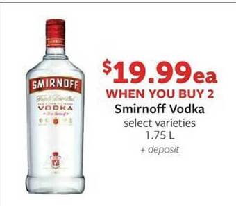 Fareway Smirnoff Vodka offer