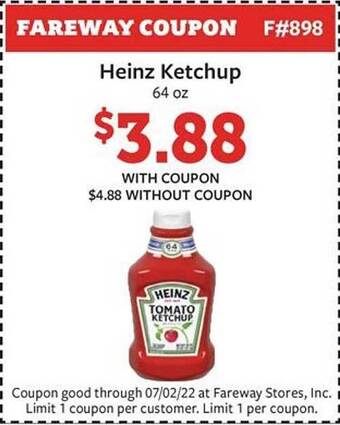 Fareway Heinz Ketchup offer