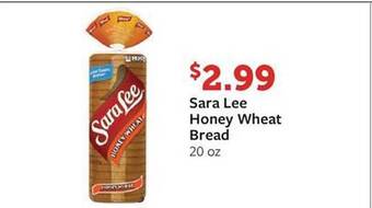 Fareway Sara Lee Honey Wheat Bread offer