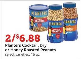 Fareway Planters Cocktail, Dry Or Honey Roasted Peanuts offer