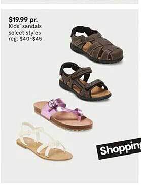 JC Penney Kids Sandals Select Styles offer