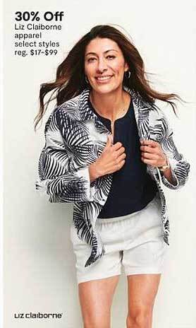 JC Penney Liz Claiborne Apparel Select Styles offer