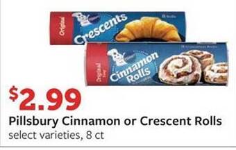 Fareway Pillsbury Cinnamon Or Crescent Rolls offer