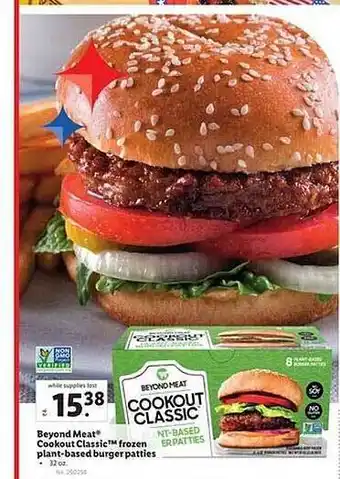 Lidl Beyond Meat Cookout Classic Frozen Plant-based Burger Patties offer