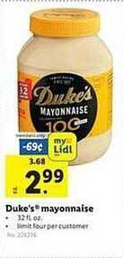 Lidl Duke's Mayonnaise offer