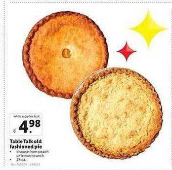 Lidl Table Talk Old Fashioned Pie offer