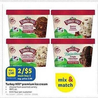 Lidl Turkey Hill Premium Ice Cream offer