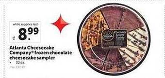 Lidl Atlanta Cheesecake Company Frozen Chocolate Cheesecake Sampler offer