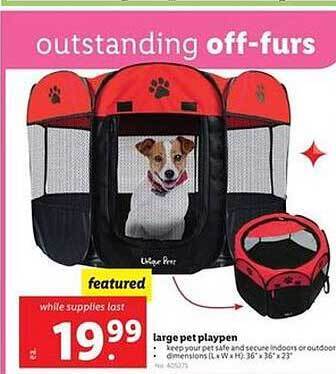 Lidl Large Pet Playpen offer