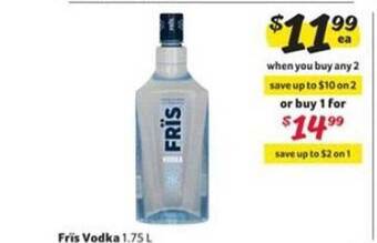 Winn Dixie Frïs Vodka offer