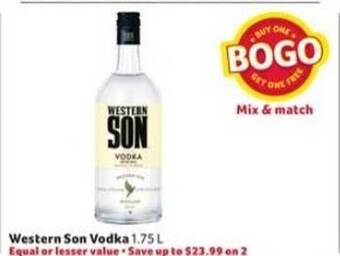 Winn Dixie Western Son Vodka offer