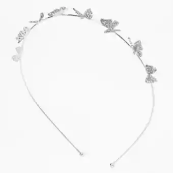 Claire's Silver pavé butterfly headband offer