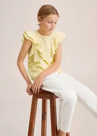 Mango Ruffled cotton blouse offer