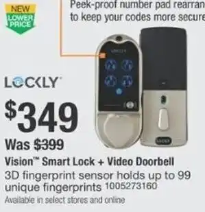 The Home Depot Vision Smart Lock + Video Doorbell offer
