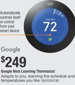 The Home Depot Google Nest Learning Thermostat offer