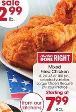 Giant Eagle Mixed Fried Chicken offer