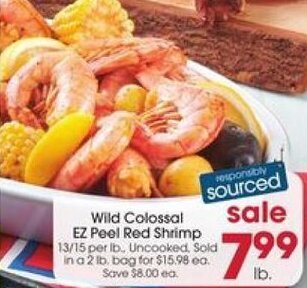 Giant Eagle Wild Colossal EZ Peel Red Shrimp offer