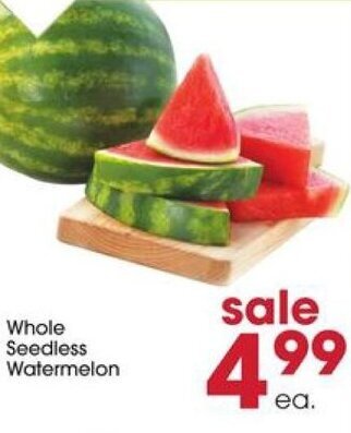 Giant Eagle Whole Seedless Watermelon offer