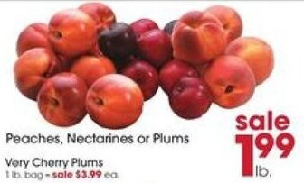 Giant Eagle Peaches, Nectarines or Plums offer