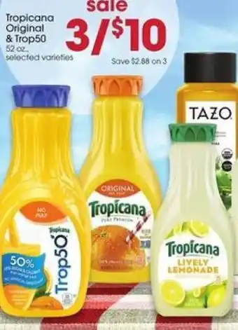 Giant Eagle Tropicana Original & Trop 50 52 oz. offer