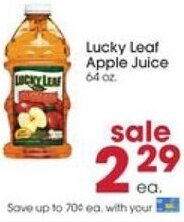 Lucky Leaf Apple Juice 64 oz.