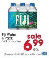 Giant Eagle Fiji Water 6 Pack offer